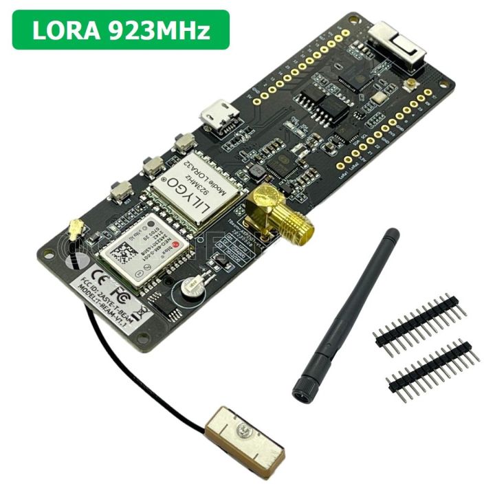 1ชิ้น-aa717-unsoldered-ttgo-t-beam-v1-1-esp32-lora-923mhz-neo-6m-wifi-wireless-bluetooth-module-ipex-18650-battery-holder-cp2104-chip
