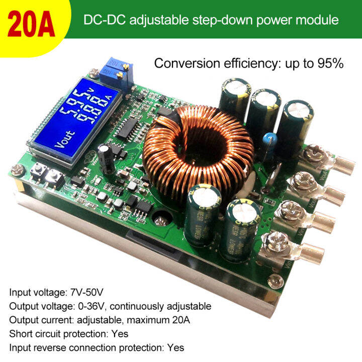 Modulo Step-down DC-DC 500W 12-75V A 2.5-50V Regolabile – Convertitore Buck Ad Alta Potenza