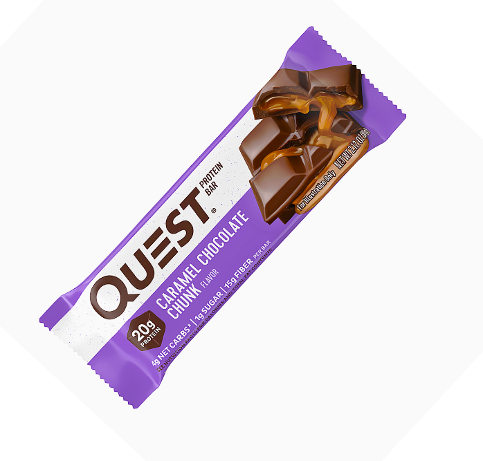 QUEST NUTRITION QUEST BAR 60G 1 SERVING CARAMEL CHOCOALTE CHUNK FLAVOR