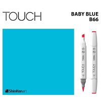 TOUCH TWIN BRUSH MARKER B66 (BABY BLUE) / มาร์คเกอร์หัวพู่กัน-หัวตัดขนาดกลาง รหัส B66 (BABY BLUE)