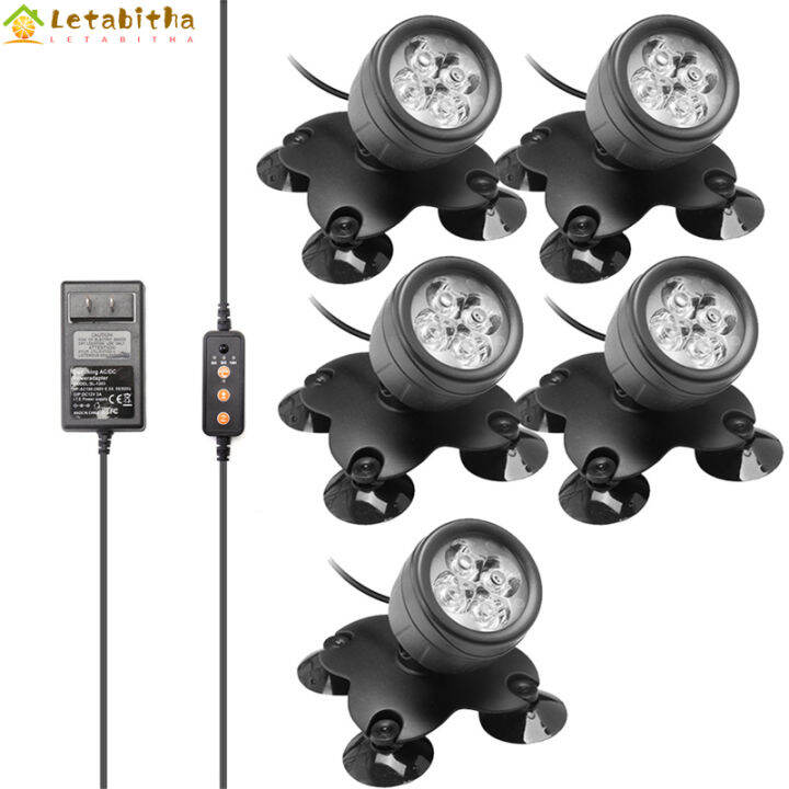 letabitha-รีโมทคอนโทรล12v-หลากสี-ไฟสปอร์ตไลท์360องศาตู้ปลาแท็งก์ปลาไฟสำหรับใช้ในสวน