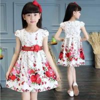 ZZOOI Flower Dress Girl Summer 2023 Birthday Party Sleeveless A-line Princess Tight Waist Dress Kids Clothes Girls 2 To 12 Zipper Cute