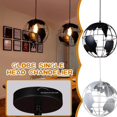 Metal earth model pendant ornament decoration Globe-Single Head Chandelier Retro Ceiling Suspension Metal Suspensions Fixtures