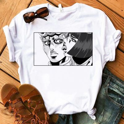 2021 Cool Jojo Bizarre Adventure Graphic Print Tee Japanese Anime Women Style Tshirt Cartoon Female