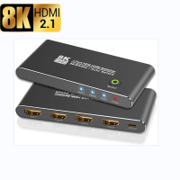 UHD 3พอร์ต HD 2.1 Switcher รองรับ HDMI Auto Switch 3 In 1 Out 8K 60Hz 4K 120Hz HDR 48Gbps สำหรับ PS5 X กราฟิกการ์ด