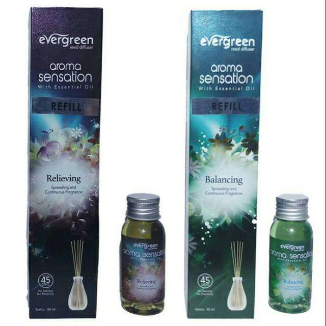 (Refill) Evergreen Reed Diffuser Aroma Sensation With Essential Oil