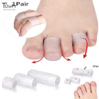 ☬✓ 1Pair Toe Finger Protector Silicone Gel Little Toe Tube Corns Blisters Corrector Protector Gel Bunion Toe Finger Protection Foot