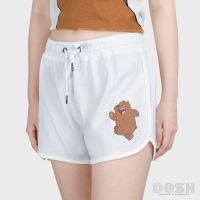 COD DOSH:WOMENS SHORTSกางเกงขาสั้นลำลอง ผู้หญิง สีขาว ลิขลิทธิ์WE BARE BEARS รุ่นDBBWR1000-WH