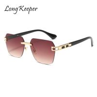 Y2K Rimless Sunglasses Women Vintage Brand Luxury Designer Trendy Sun Glasses Men Shade Retro Outdoor Driving Uv400 Gafas De Sol