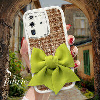 เคสโทรศัพท์พร้อมปลอกสำหรับ Samsung กาแล็คซี่ S20อัลตร้าซัมซุง GalaxyS20สีเขียวพิเศษมีผ้าผูกโบว์ด้านหลังปลอกผ้าซิลิโคนเคสโทรศัพท์