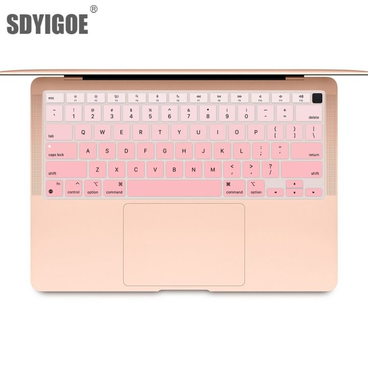 laptop-keyboard-film-for-macbook-air13-m1-chip-a2337-protective-cover-silicone-soft-color-keyboard-cover-english-layout-2020-new-keyboard-accessories