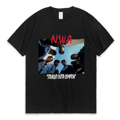 N.W.A NWA Hip Hop Music Group Mens T-Shirt Ice Cube MC Ren Dr. Dre DJ Yella Eazy-E Print T Shirt Unisex Cotton Short Sleeve T XS-4XL-5XL-6XL