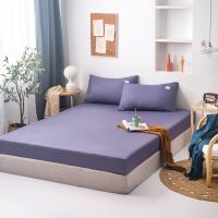 Ho Cadar Murah Soft Cotton Fitted Bed Sheet Minimalism Plain Color Single Queen King Size Bedsheet สีทึบ แผ่น เตียง