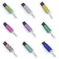 【VV】 Colorful Self-Defense Keychains Resin Pressure-Type Spray Color Car Chain Keyrings Wolf Proof Pendant