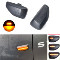 2x LED แบบไดนามิกด้านข้าง Marker ไฟเลี้ยว Amber ตัวบ่งชี้ Repeater โคมไฟสำหรับ Dacia Sandero 2 Logan 2 Duster 2 Renault Stepway