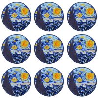 Pulaqi 10PCS Van Gogh Patch Tree Wholesale Patches Iron On Patches For Clothing Mountain Stripe Wholesale Dropship Custom Patch