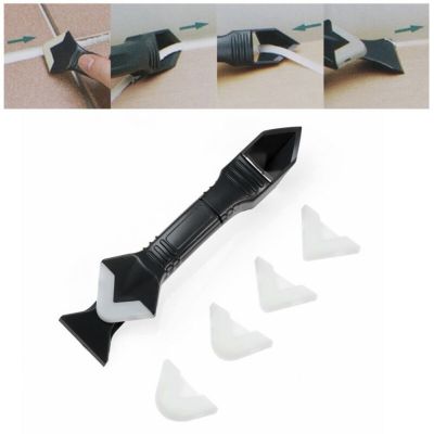 6pcs set 3 in 1 Silicone Scraper Caulking Tool Kit Grouting Sealant Finishing Clean Remover Tool