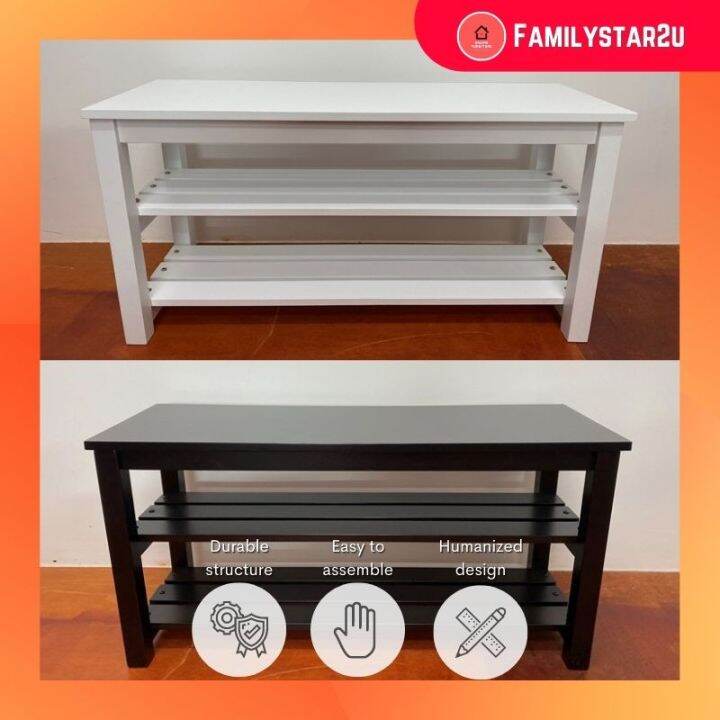 ️familystar2u - 3ft Full Solid Bench with 2 tiers Shoes Rack/Bench dgn ...