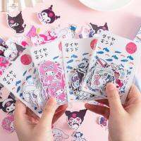 สติกเกอร์อนิเมะ Kawaii Scrapbooking Cinnamoroll Melody Kuromi ทำรายงานด้วยมือสติกเกอร์สมุดบันทึกอัลบั้ม Goo การ์ด Guka สติกเกอร์ไดอารี่กาวสติกเกอร์ DIY สติกเกอร์ตกแต่ง