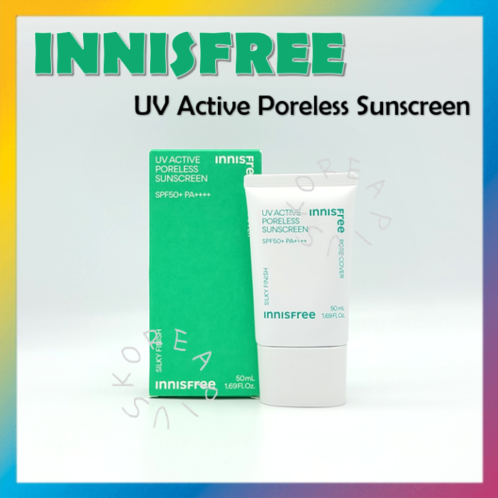 [INNISFREE] UV Active Poreless Sunscreen SPF50+ PA++++ 50ml Lazada