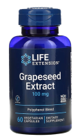 Life Extension Grapeseed Extract (+ Vitamin C + Trans-Resveratrol ) / 60 Vegetarian Capsules