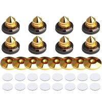 【Worth-Buy】 8 Set Golden-Plated Speaker Spikes, Speaker Stands CD Audio Subwoofer Amplifier Turntable Isolation Feet