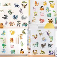 Pokemon Anime Pikachu Eevee 3D Wall Stickers Bedroom Living Room Kindergarten Wall Decoration Graffiti Stickers Toys Xmas Gifts