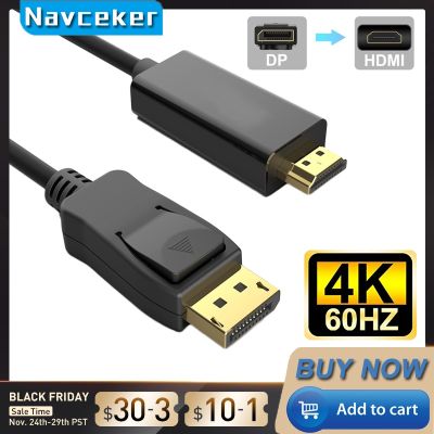 2023 Best DP to HDMI-compatible Cable 4K 60Hz DisplayPort to HD Adapter Display Port Video Audio for PC HDTV Projector Laptop