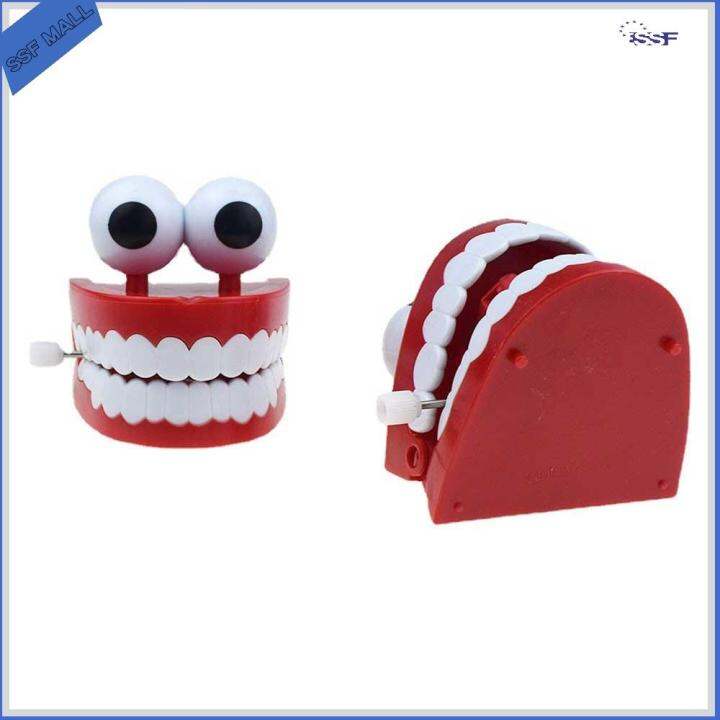 Plastic Denture Wind Up Clockwork Toy Chattering Teeth Toy Funny Wind