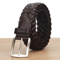 Factory Outlet Spot Woven Belt MenS Leather Needle Buckle Head Layer Of Pure Pants Men To Prepare Casual