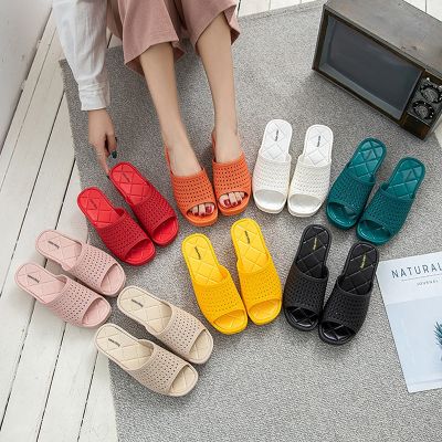 Cool outside in Thailand large base sponge slippers slippers woman pure color with high household bathroom with a flip flops in cross-border