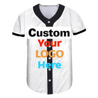 OGKB Your Own Design Printed 3d Custom DIY Button T-shirts Summer V Neck Short Sleeve Baseball Shirts For Women Cardigan Clothes