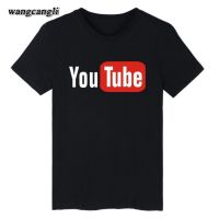 ราคาต่ำสุด!!Youtube ผู้ชายเสื้อยืดผู้ชายกับ You Tube เสื้อยืดสั้นS-3XL  3HCH