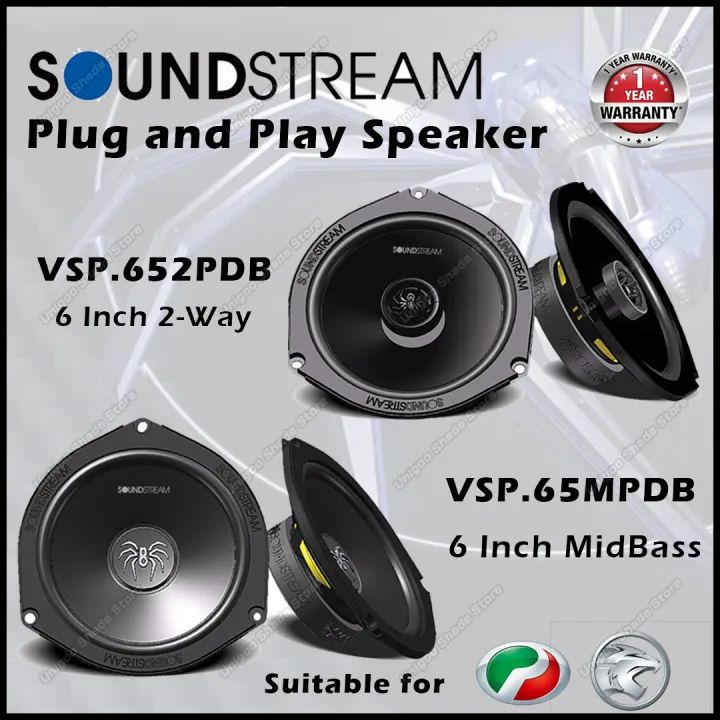 Mid Bass Car Audio Soundstream VSP Series Black Series Midbass Plug