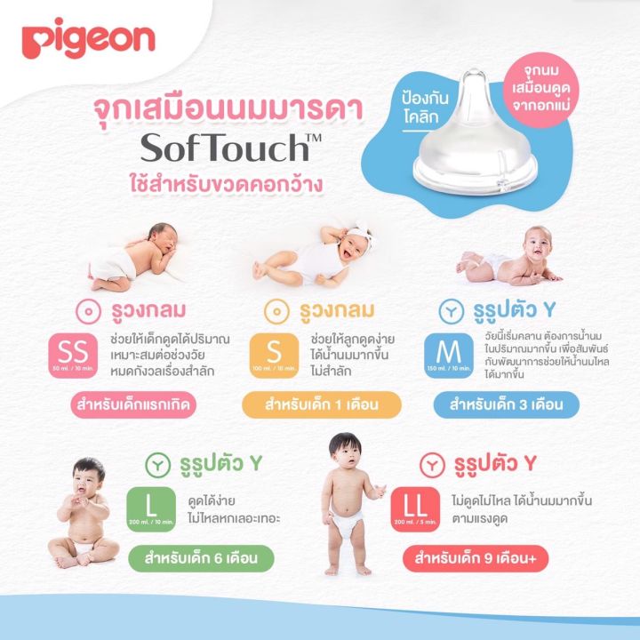 pigeon-ขวดนมสีชาppsu-ลายลิชสิทธิ์-และจุก-soft-touch-แพ็คคู่สุดคุ้ม