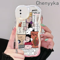 เคส Chenyyyka สำหรับ VIVO Y85 V9 V9เยาวชน V9โปร Y85A Z1i Z3x การ์ตูนน่ารักสนูปี้ขอบคลื่นเนื้อครีมป้องกันเลนส์กล้องเคสโทรศัพท์โปร่งใสกันกระแทกเคสซิลิโคนอ่อนชัดเจน