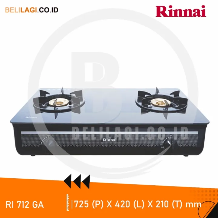 Rinnai Kompor Gas 2 Tungku Kaca Mewah Promo Ri 712 Ga B Lazada Indonesia