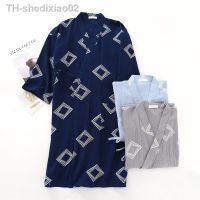 ✾♈ Robes de quimono pijama para homens cardigã algodão suor vaporizado roupão absorvente água primavera verão e outono