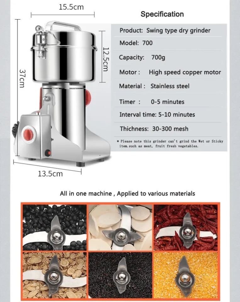 BioloMix 700g Grains Spices Grinder