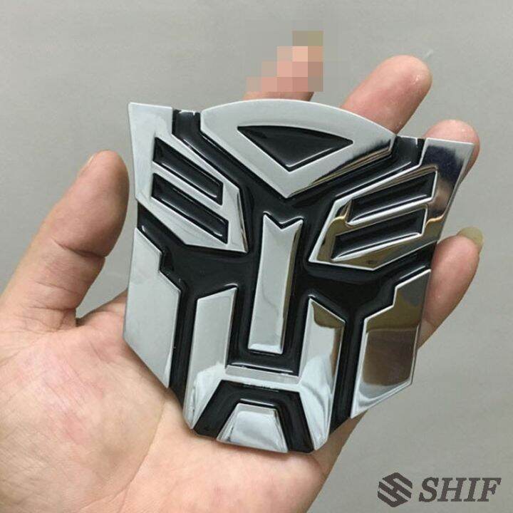 Big Silver Transformer Autobot Emblem Badge Sticker For Cars | Lazada PH