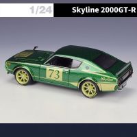 2000สกายไลน์1:24รถนิสสัน GT-R 1973ซุปเปอร์คาร์โมเดลรถอัลลอยรถของเล่นสะสมของขวัญวันเกิดเด็กชายรถของเล่น