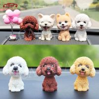 Car Shaking Head Dog Ornaments Bobblehead Dog Nodding Puppy Toys Shaking Head Dolls Accessorise For Universal Car