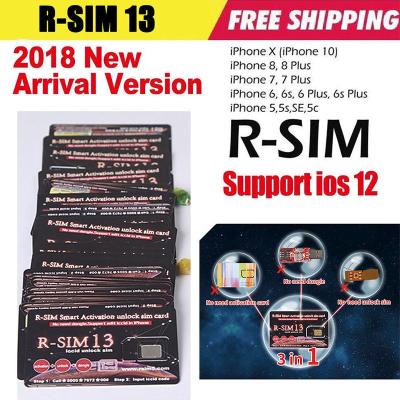 DA R-SIM 13 สำหรับ iPhone XR/XS/X/8/8 P/7/7 P/6s/6SP 4 กรัม R-SIM นาโนปลดล็อคการ์ด iOS 12จัดส่งที่รวดเร็ว