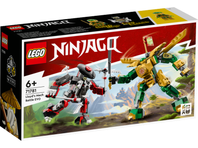 LEGO NINJAGO 71781 Lloyd’s Mech Battle EVO Building Toy Set (223 Pieces)