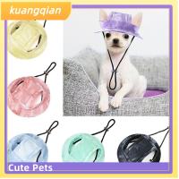 หมวกสำหรับสัตว์เลี้ยง KUANGQIAN สินค้าสัตว์เลี้ยงแฟชั่น Topi Bucket หมวกแก๊ปสุนัขเดินป่ากลางแจ้งหมวกสุนัข