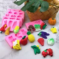 【YF】 29 Styles Vegetable Fruit Fondant Cake Chocolate Mold Silicone Decoration tools Baking Gumpaste Clay Resin Art Moulds M528