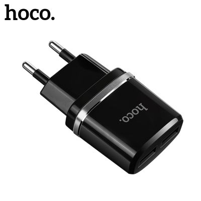 HOCO 5V 2.4A Universal Dual USB Charger Wall Charger EU Plugs Portable for iPhone XS XR Samsung Xiaomi Charging Double Adapter