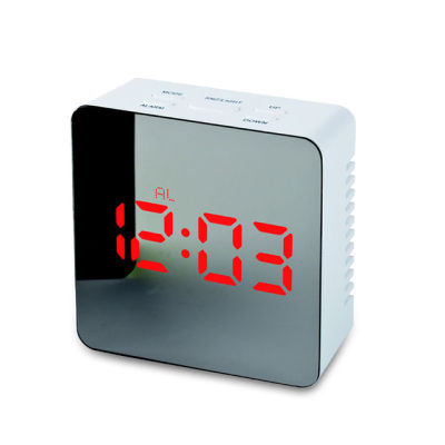 【Worth-Buy】 นาฬิกากระจกนาฬิกาปลุก Led นาฬิกาตกแต่งบ้านดิจิตอลตั้งโต๊ะจอแสดงผลขนาดใหญ่ปรับอุณหภูมิได้