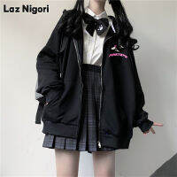 Laz Nigori ผู้หญิงขนแกะหนาเสื้อสเวตเตอร์ถักสไตล์เกาหลี Hooded Zipper เบสบอล Jersey ผู้หญิง Plus ขนาดเสื้อ