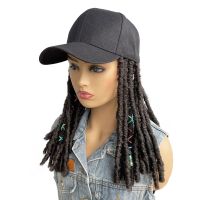 BCHR Hat Dreadlocks Wigs for African Black Women Daily Synthetic Braided Hair Baseball Cap Dread Locks Wig Wig  Hair Extensions Pads